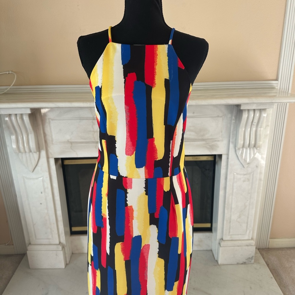 Alexia Admor Multicolor Striped Midi Dress - size M